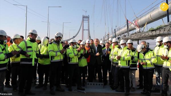 افتتاح طولانی ترین پل معلق دنیا به وسیله اردوغان